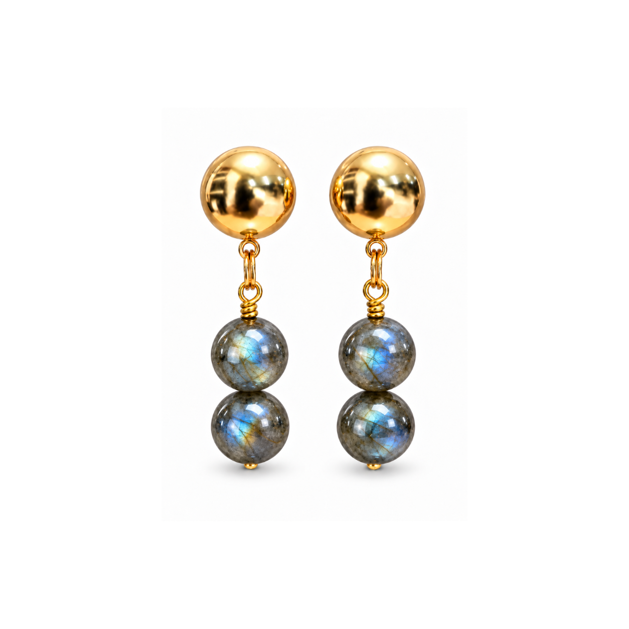 Kira Drop Earrings - Labradorite
