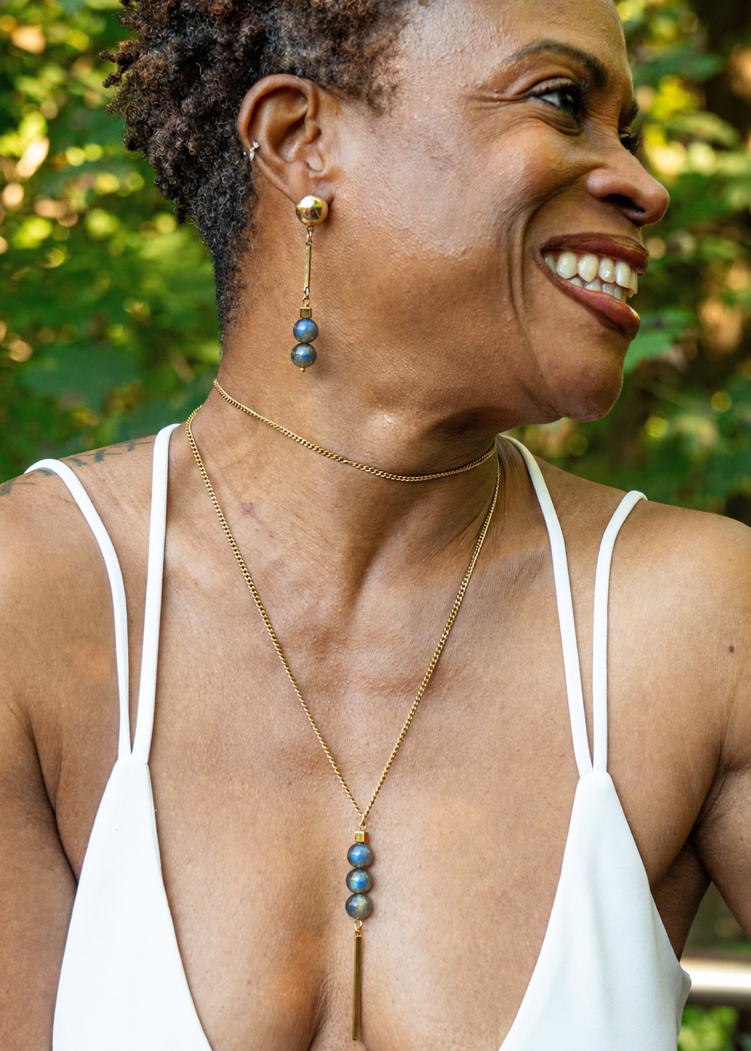 Kira XL Earrings - Labradorite