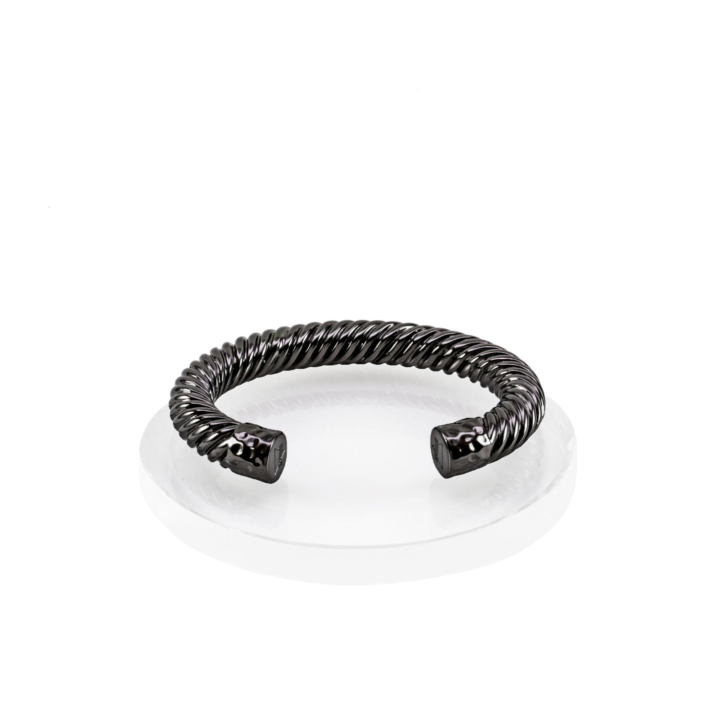 Atlantic Cable Cuff Bracelet - Large Hematite