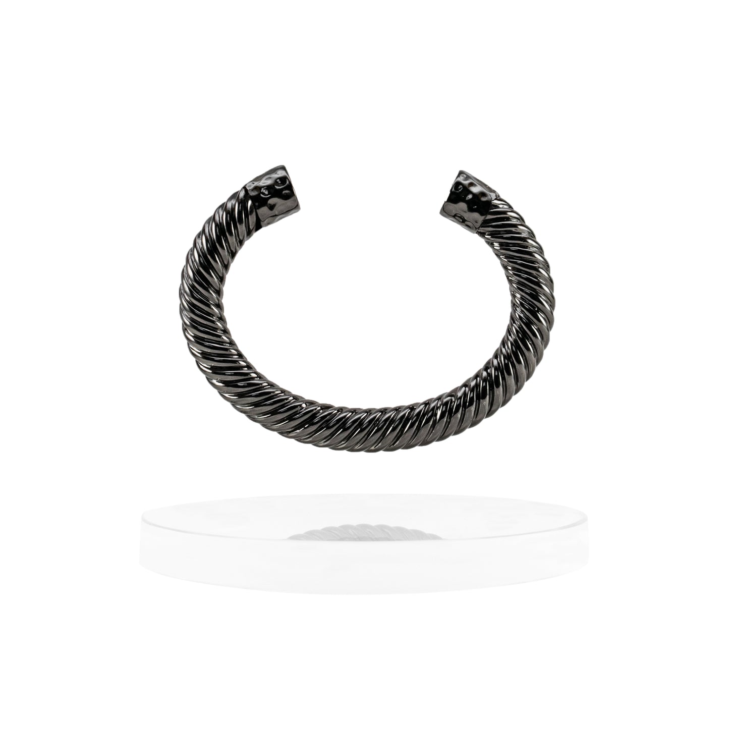 Atlantic Cable Cuff Bracelet - Small Hematite