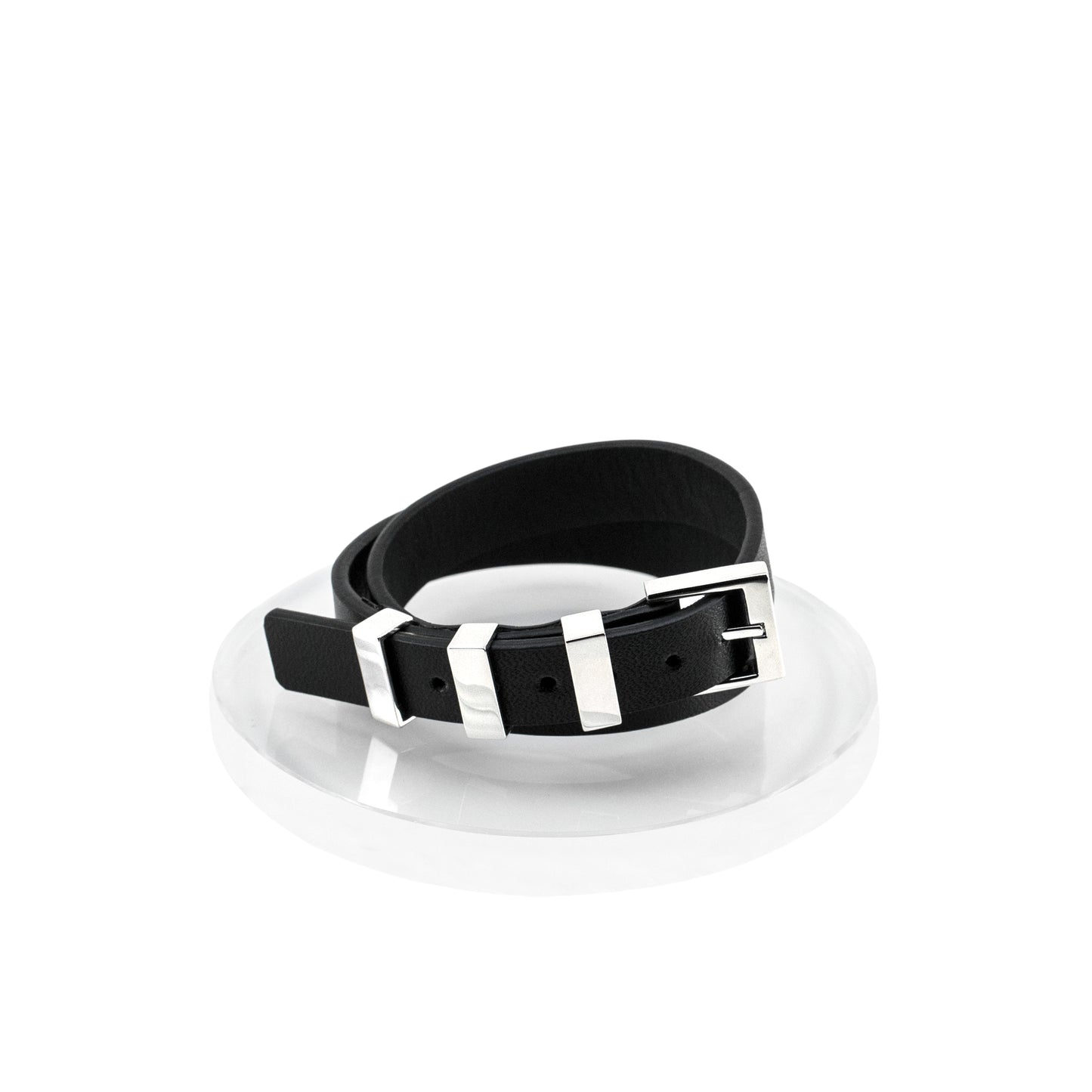 Ipanema Leather Double Wrap Bracelet - Silver