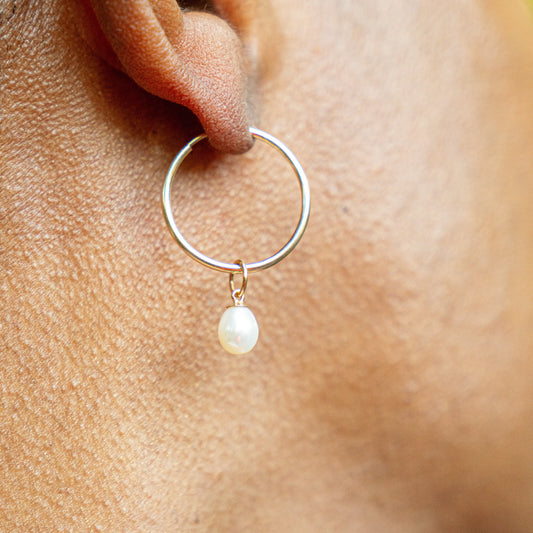 Arlette Pearl Hoops (2-in-1)