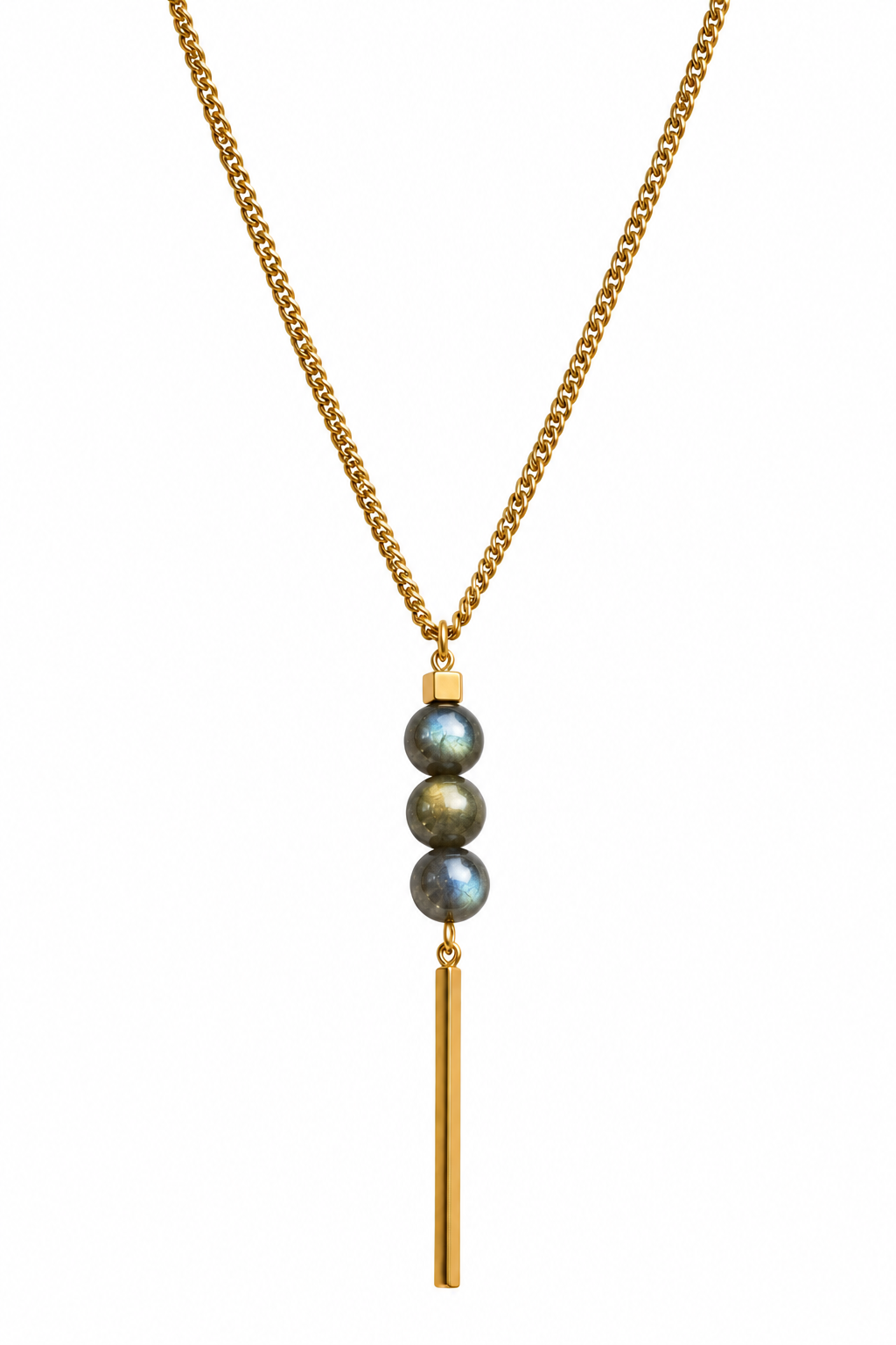 Kira Circle Bright Necklace - Labradorite