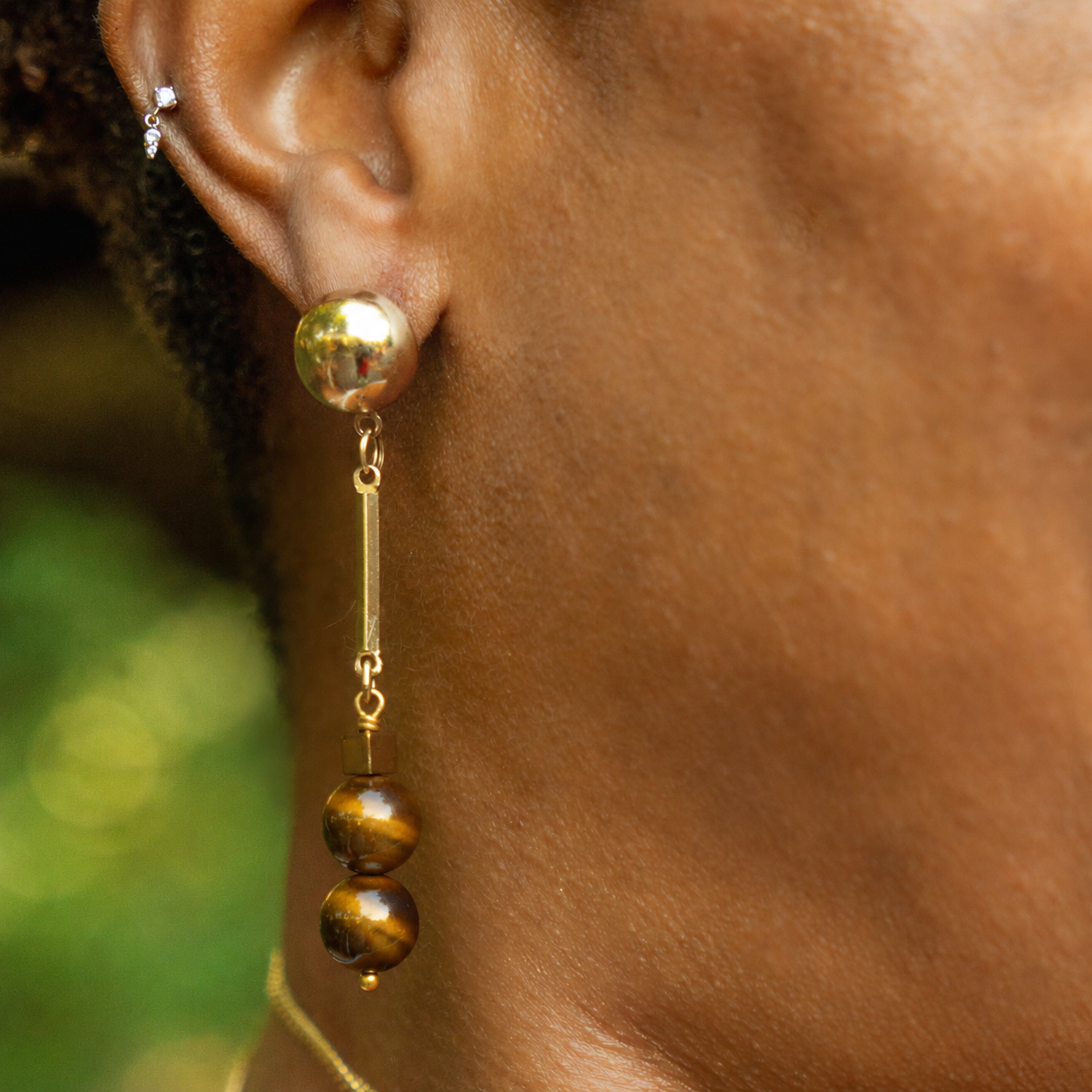 Kira XL Earrings - Tigers Eye