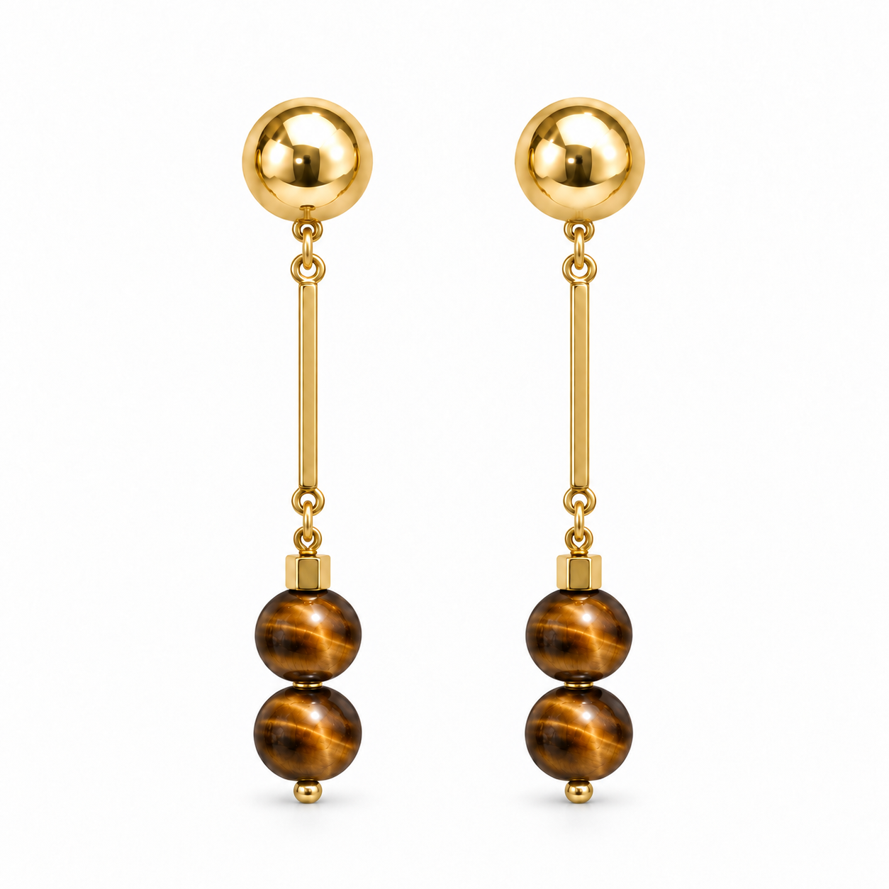 Kira XL Earrings - Tigers Eye