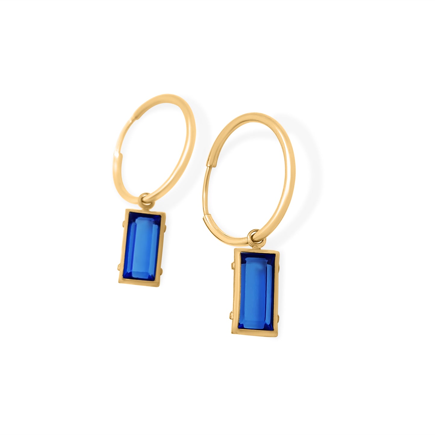 Noa Hoops- Bermuda Blue Swarovski Crystal