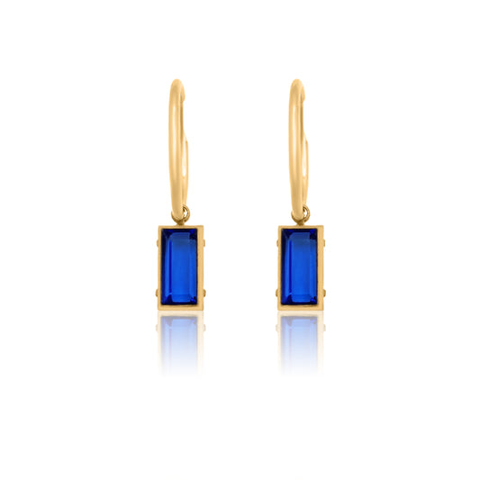 Noa Hoops- Bermuda Blue Swarovski Crystal