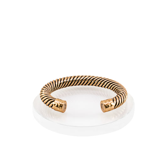 Atlantic Cable Cuff Bracelet - Large Gold