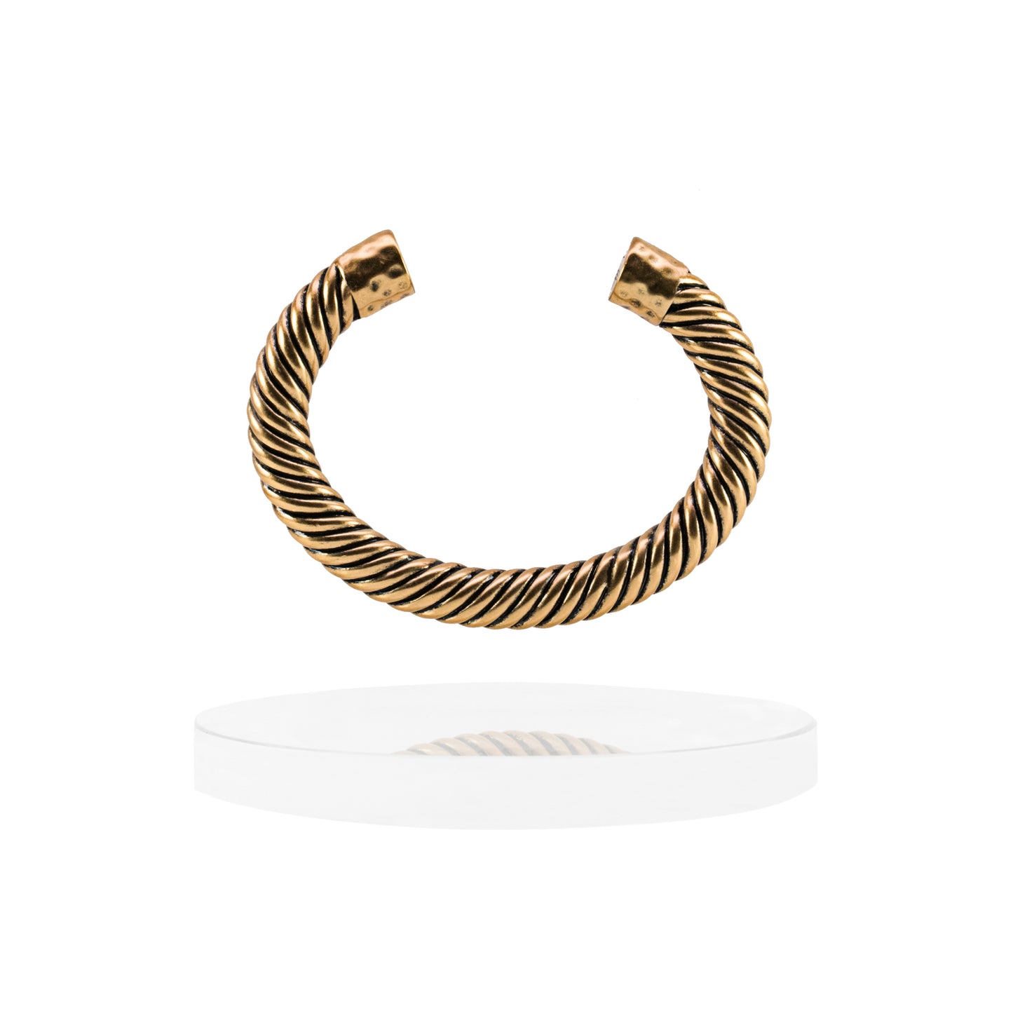 Atlantic Cable Cuff Bracelet - Large Gold