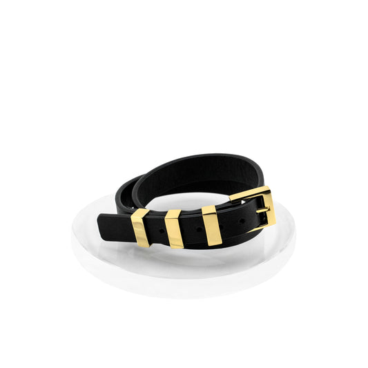 Ipanema Leather Double Wrap Bracelet - Gold