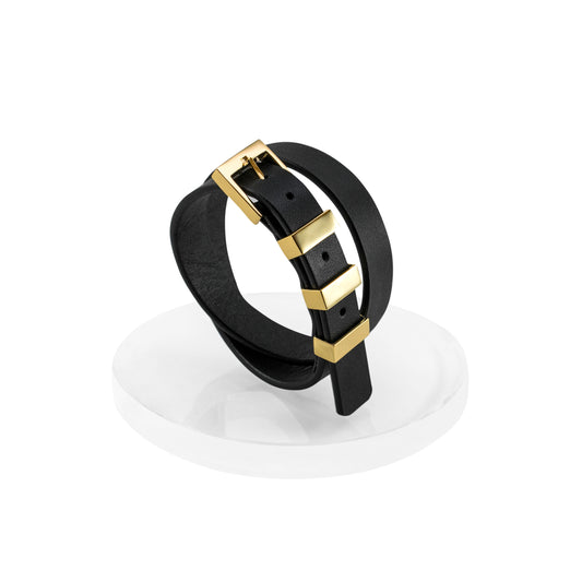 Ipanema Leather Double Wrap Bracelet - Gold